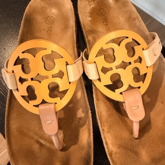 Tory Burch Mustard and Beige Sandals - Picture 8 of 8
